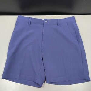 Greg Norman Stance Knit Short Flat Front Navy Golf Shorts 8" Mens Size‎ 36